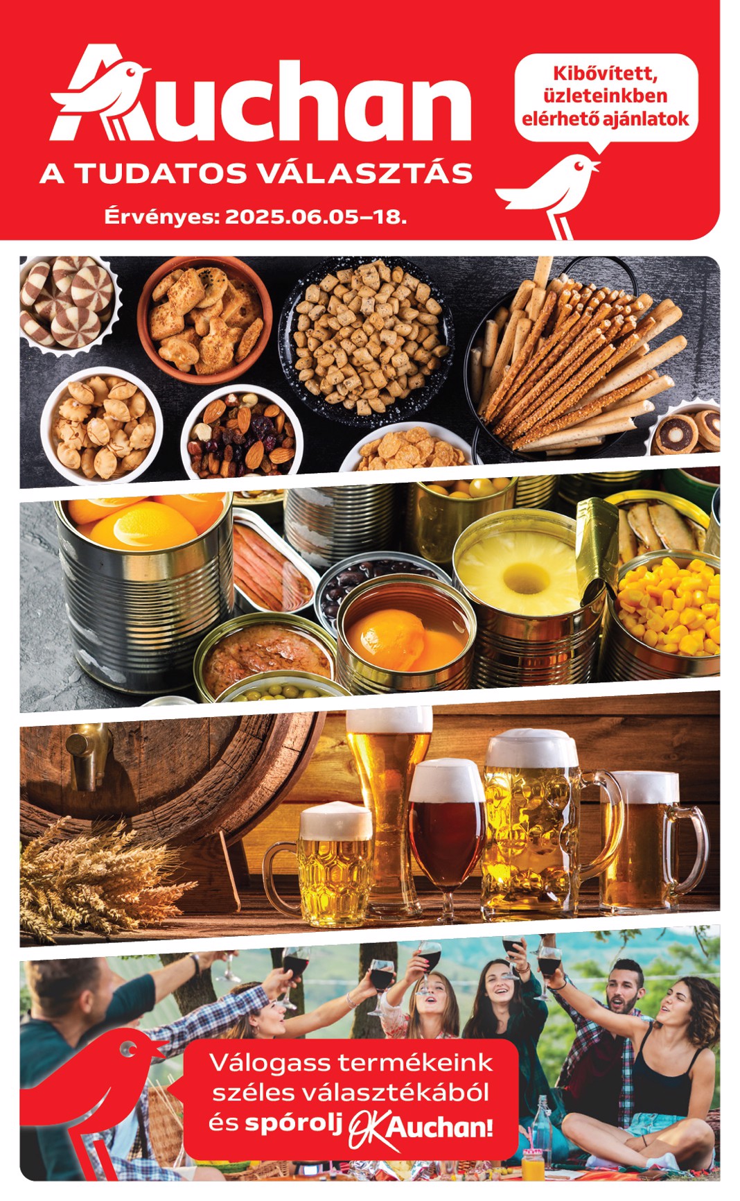 Auchan - Élelmiszer ajánlataink - Hipermarket akciós újság, érvényes 06.05. - 06.18.