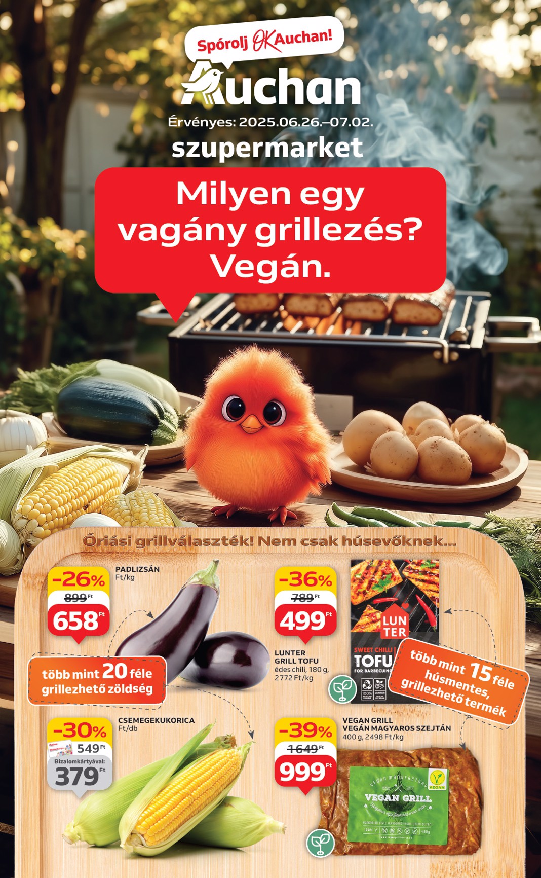 Auchan - Szupermarket akciós újság, érvényes 06.26. - 07.02.