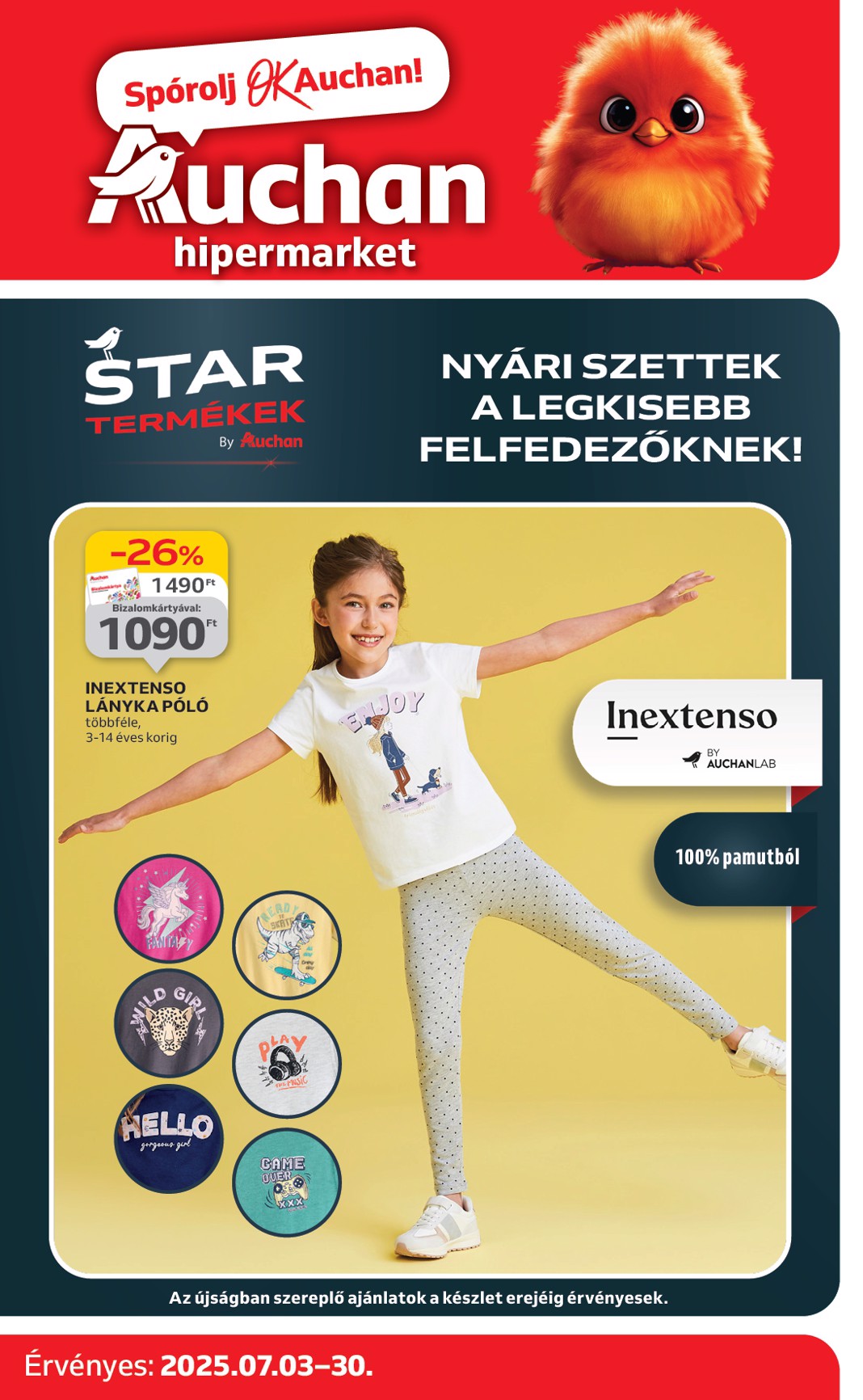 Auchan Hipermarket- Ruházati ajánlataink akciós újság, érvényes 07.03. - 07.30.