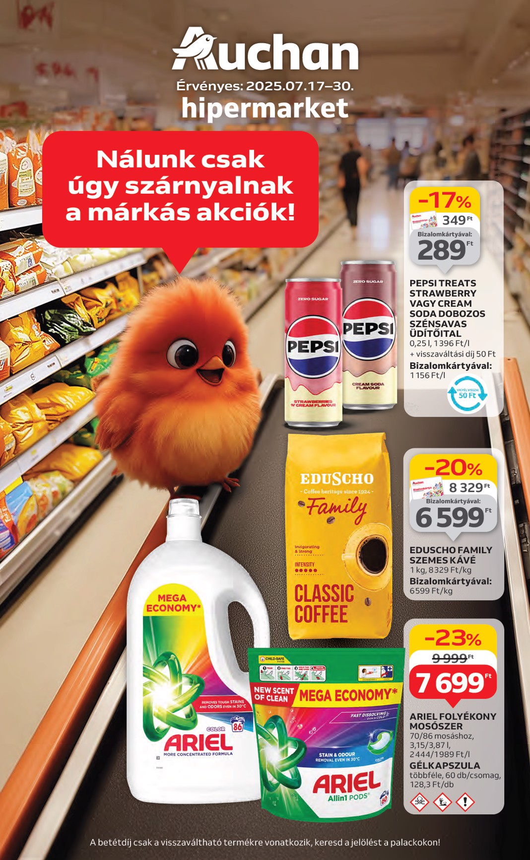 Auchan Hipermarket - Márkás akciók akciós újság, érvényes 07.17. - 07.30.