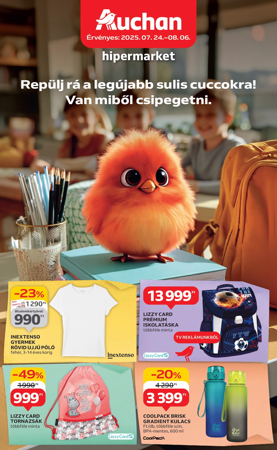 Auchan - Iskolakezdés ajánlataink akciós újság, érvényes 07.24. - 08.06.