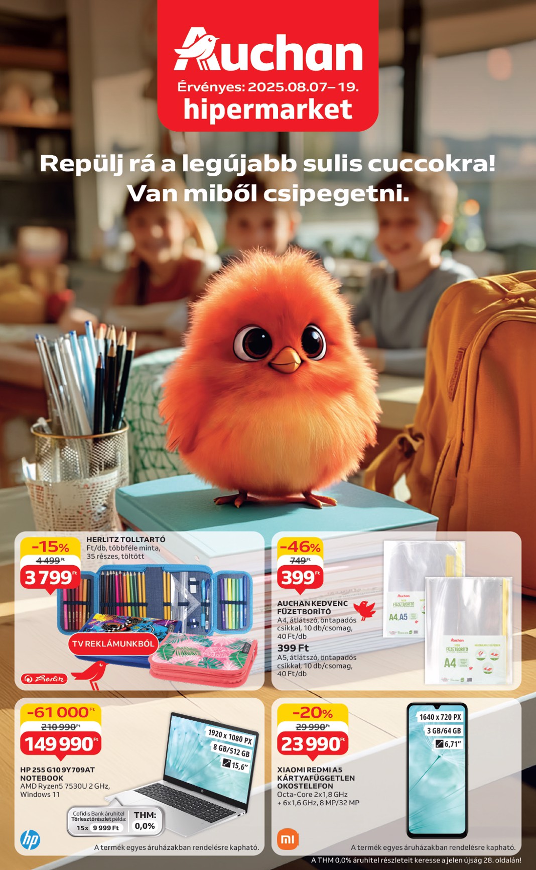 Auchan - Iskolakezdés ajánlataink akciós újság, érvényes 08.07. - 08.19.
