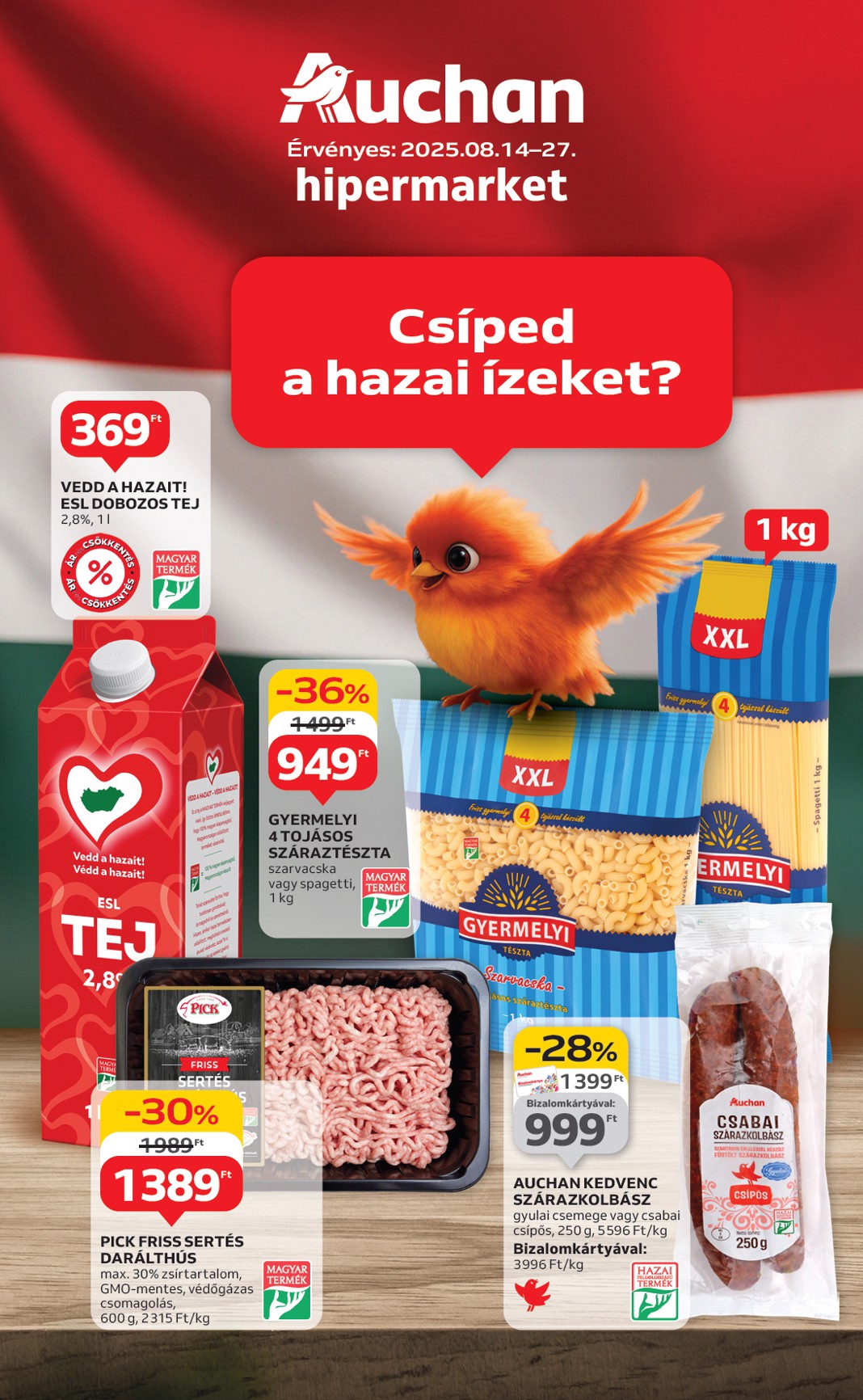 Auchan - Kéthetes hipermarket ajánlataink akciós újság, érvényes 08.14. - 08.27.