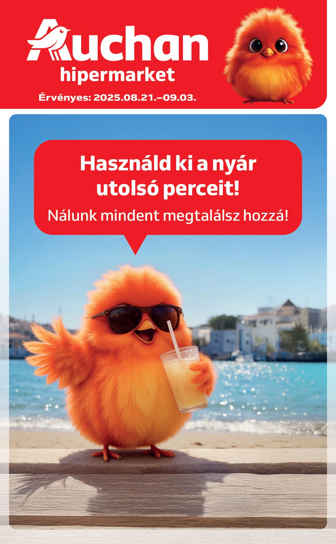 Auchan - Nyárvégi ajánlataink akciós újság, érvényes 08.21. - 09.03.