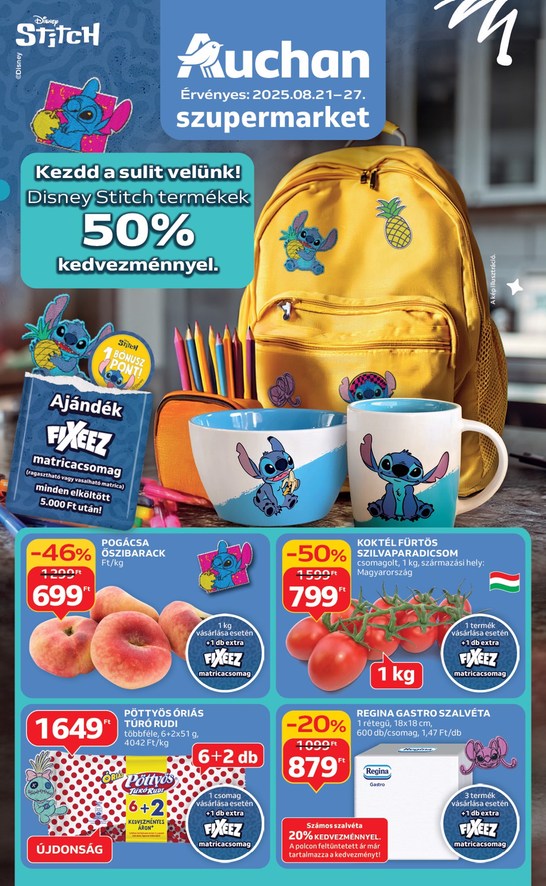 Auchan szupermarket akciós újság, érvényes 08.21. - 08.27.