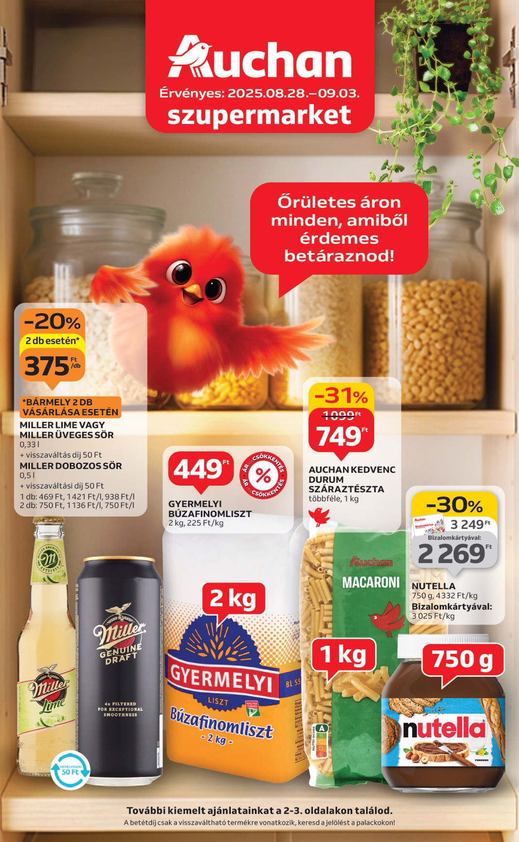 Auchan Szupermarket akciós újság, érvényes 08.28. - 09.03.