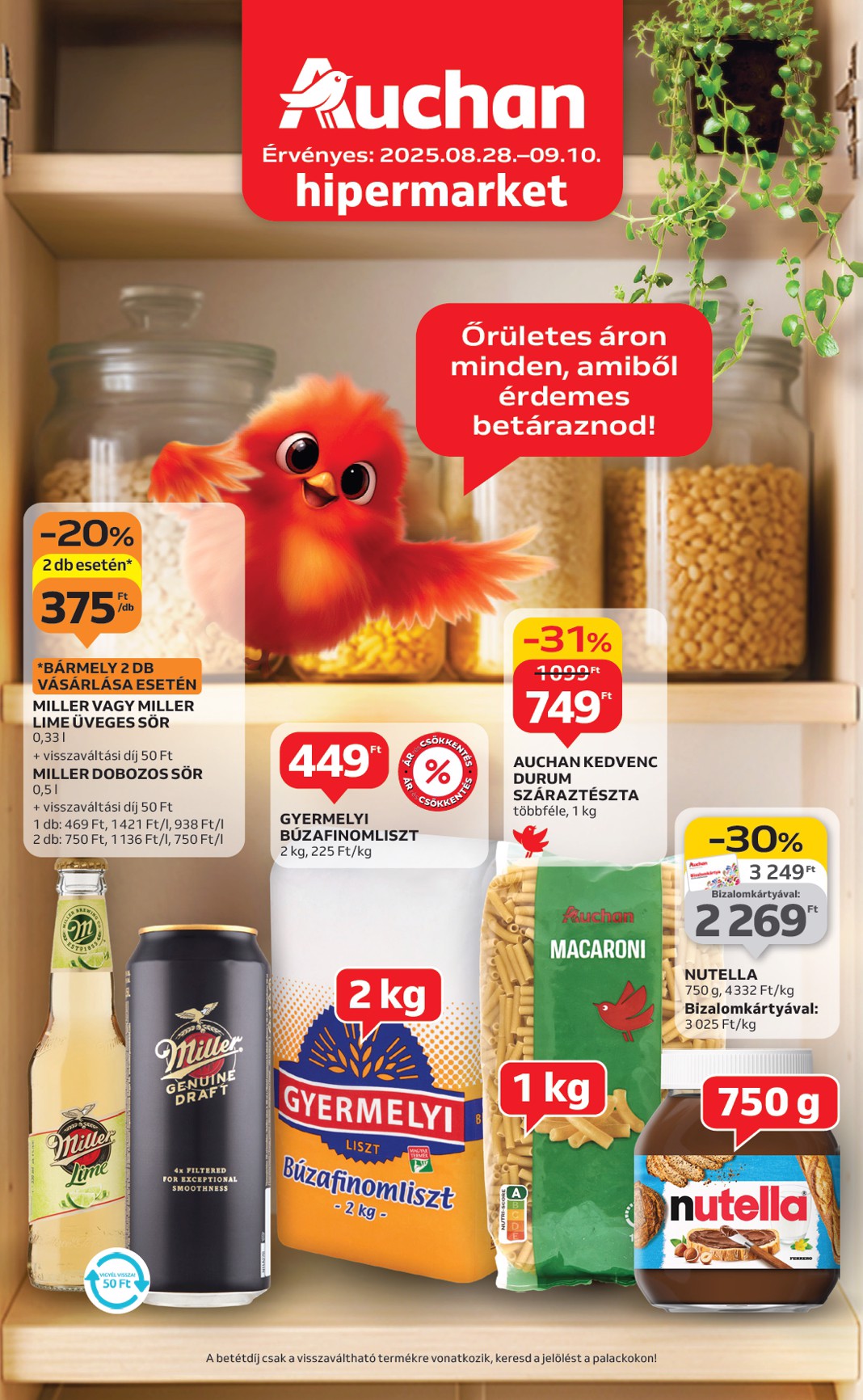 Auchan Hipermarket - Töltsd fel a spájzod! akciós újság, érvényes 08.28. - 09.10.
