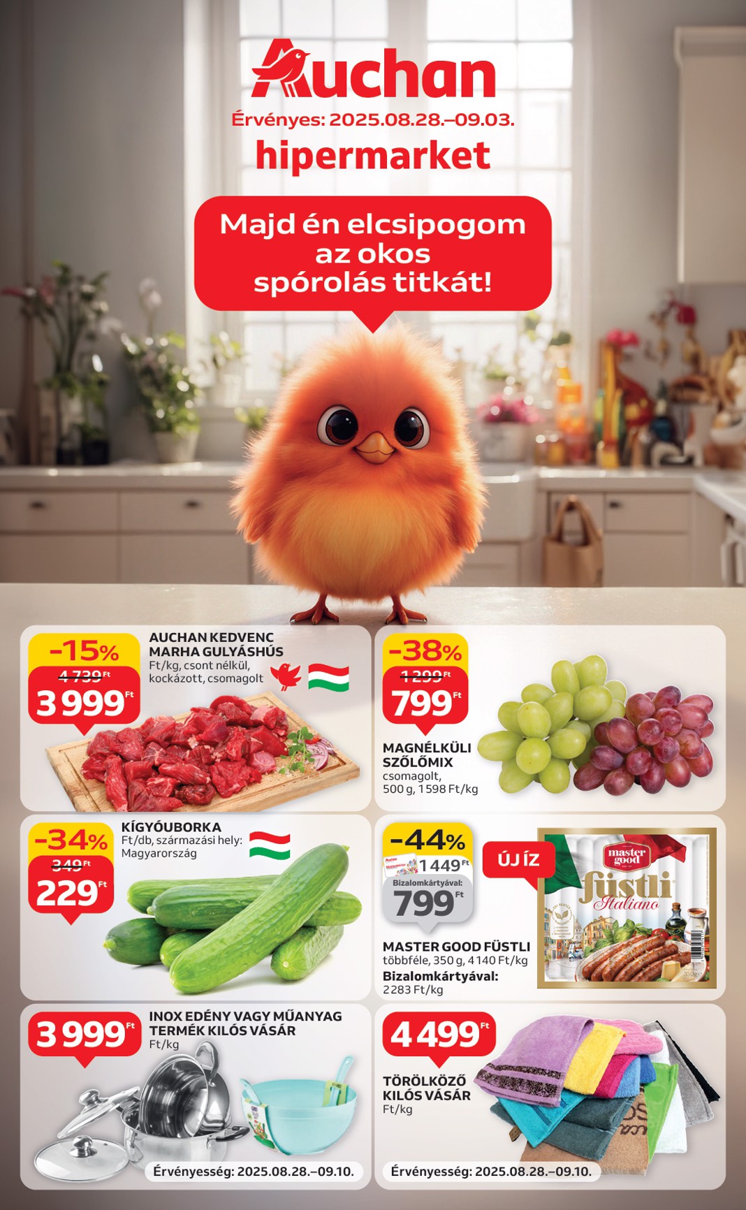 Auchan Hipermarket akciós újság, érvényes 08.28. - 09.03.