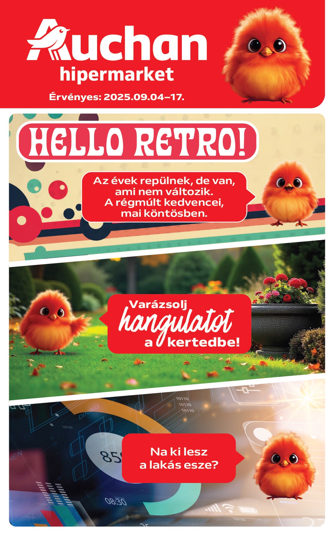 Auchan hipermarket - Retro ajánlataink akciós újság, érvényes 09.04. - 09.17.