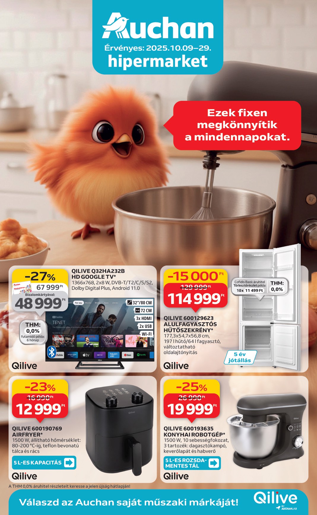 Auchan - Műszaki cikk ajánlataink hipermarketekben akciós újság, érvényes 10.09. - 10.29.