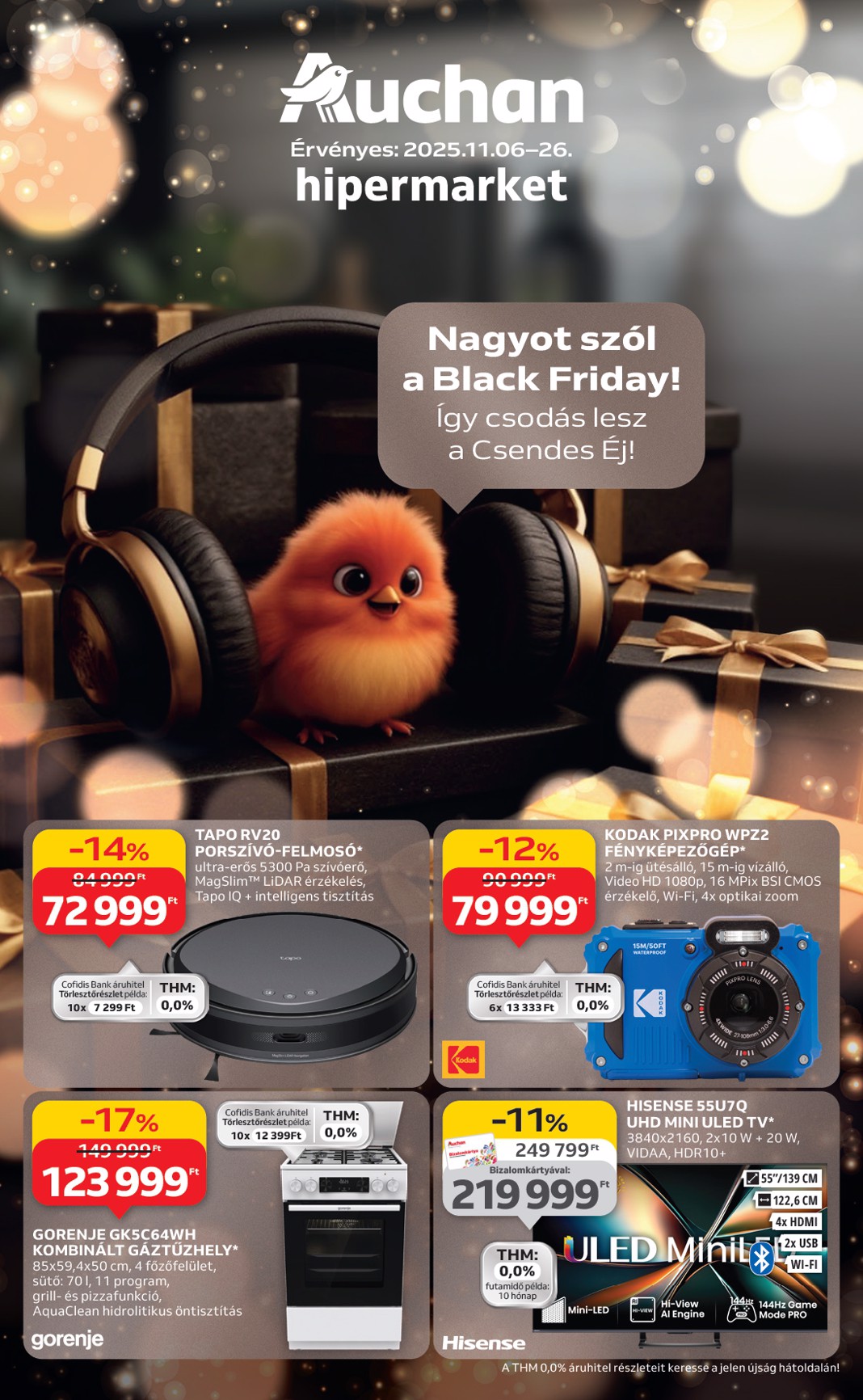 Auchan Hipermarket - Black Friday ajánlataink akciós újság, érvényes 11.06. - 11.26.