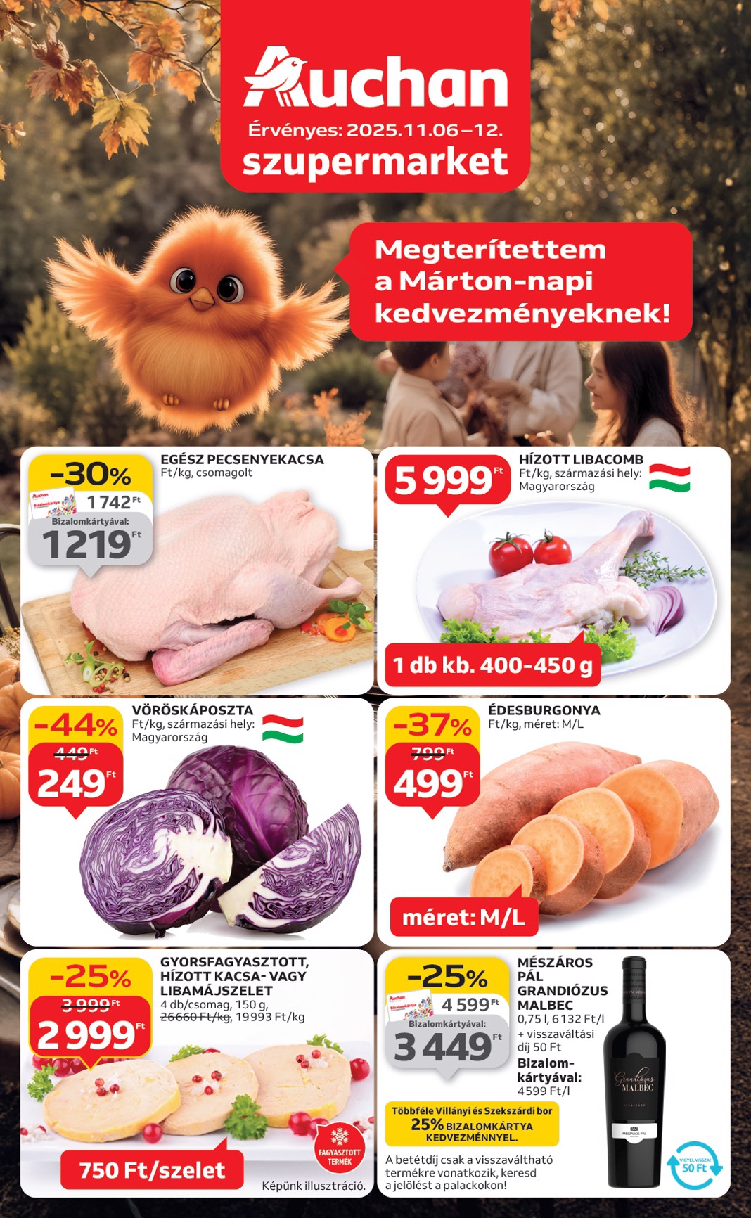 Auchan szupermarket akciós újság, érvényes 11.06. - 11.12.