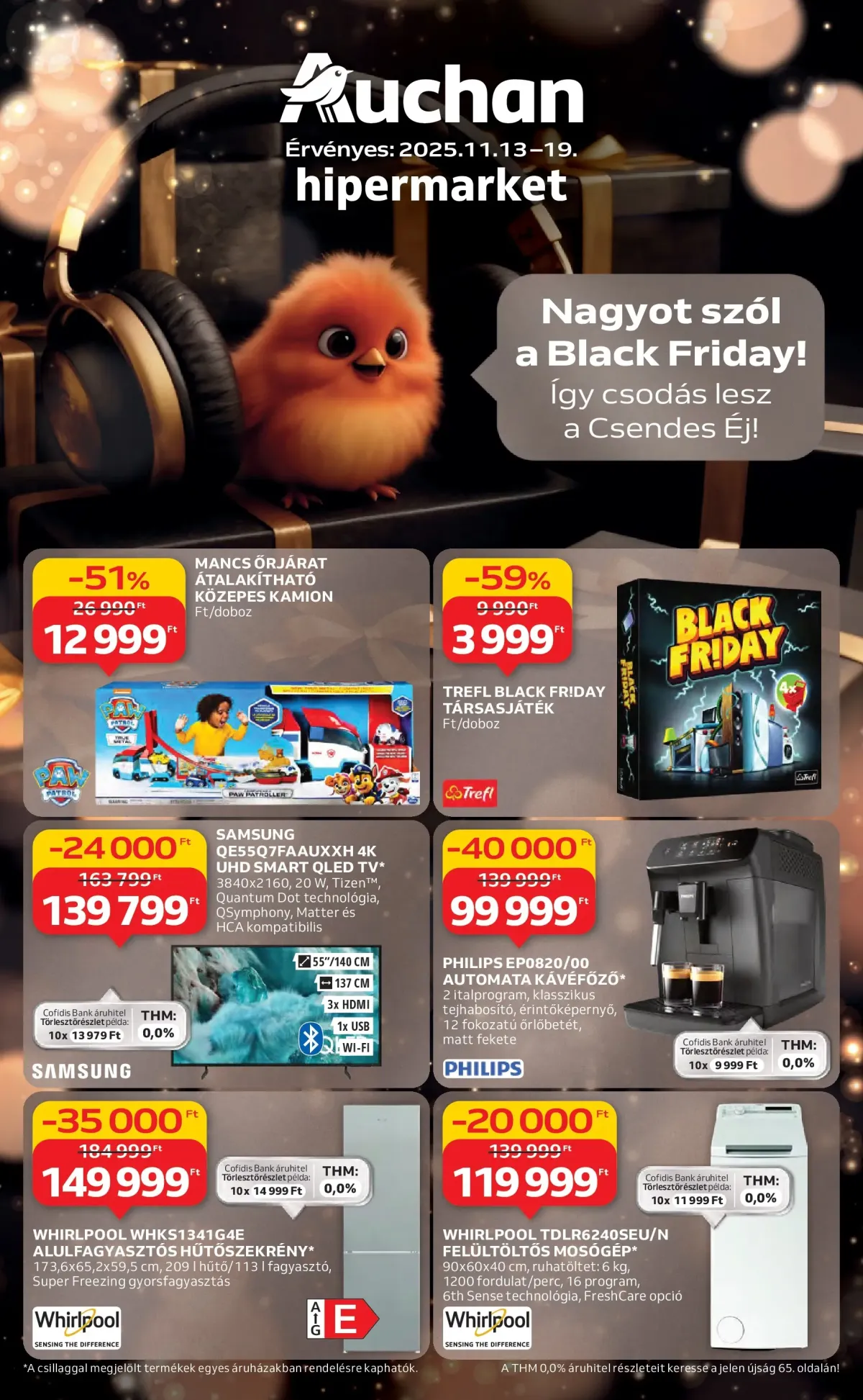 Auchan Hipermarket - Black Friday akciós újság, érvényes 11.13. - 11.19.
