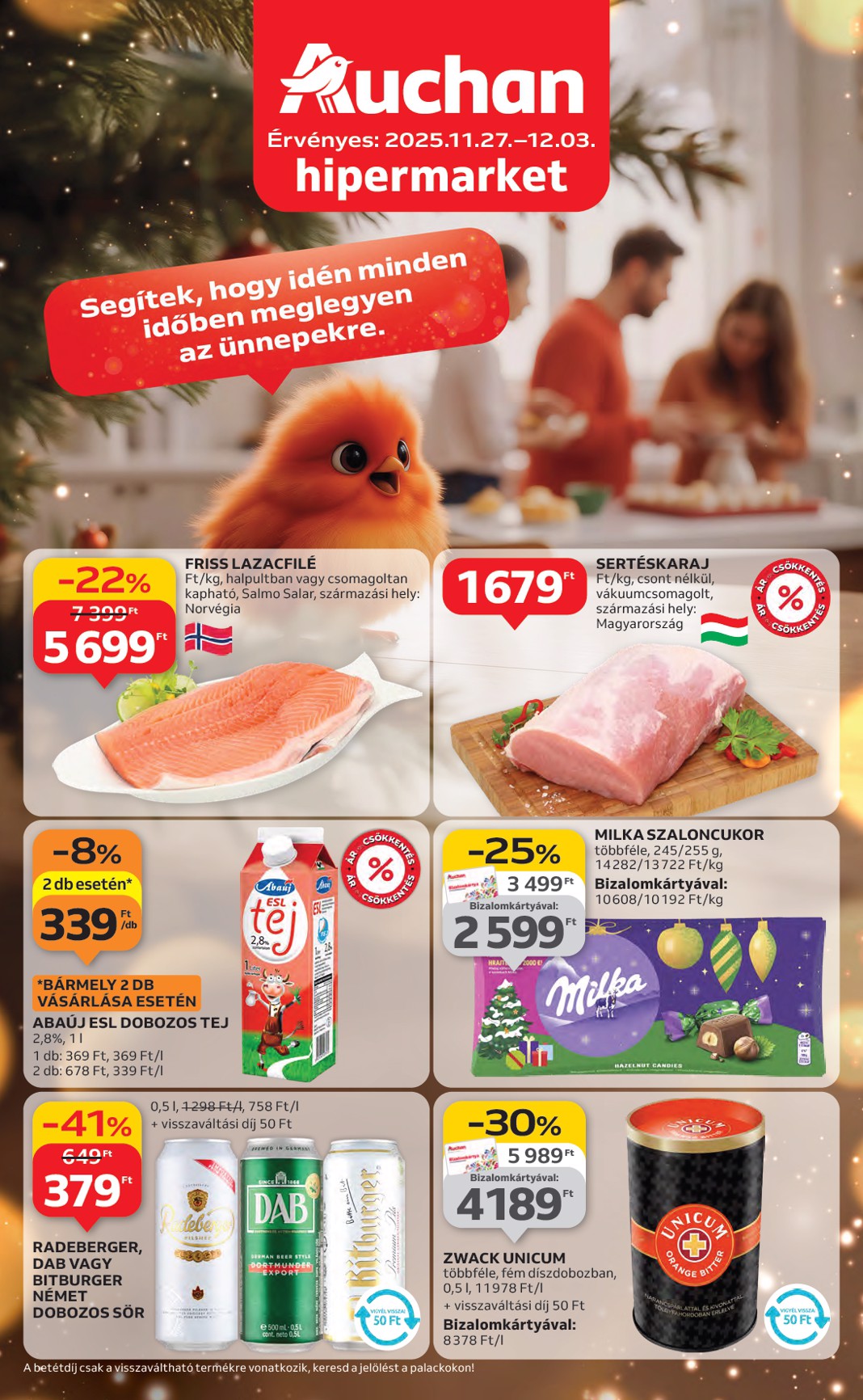 Auchan Hipermarket akciós újság, érvényes 11.27. - 12.03.