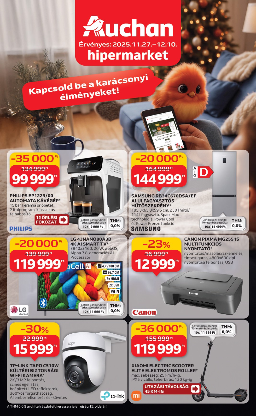 Auchan - Elektronikai ajánlataink akciós újság, érvényes 11.27. - 12.10.