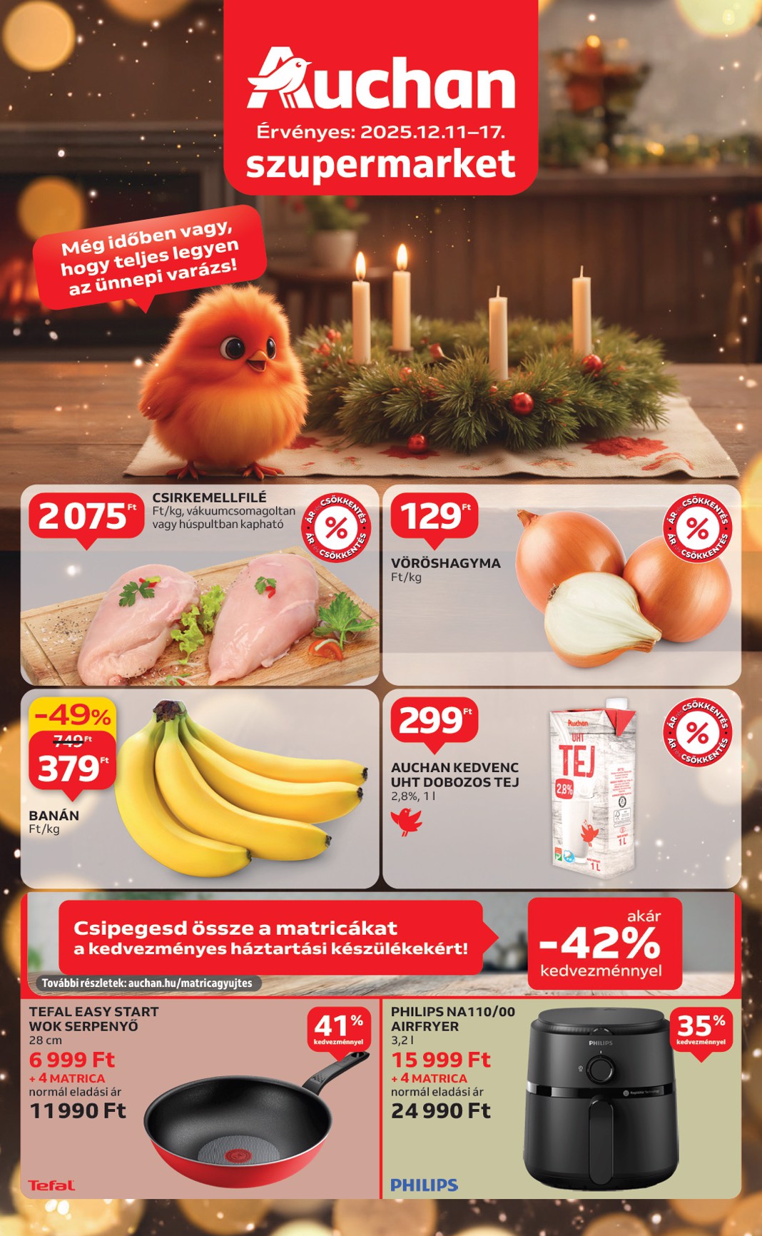 Auchan szupermarket akciós újság, érvényes 12.11. - 12.17.