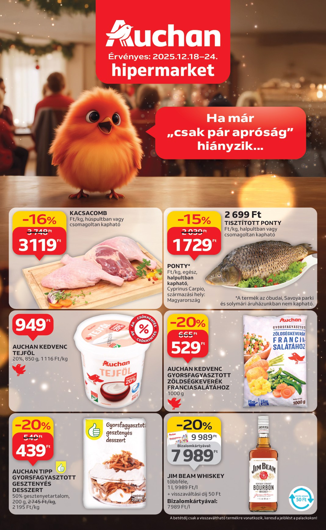 Auchan Hipermarket akciós újság, érvényes 12.18. - 12.24.