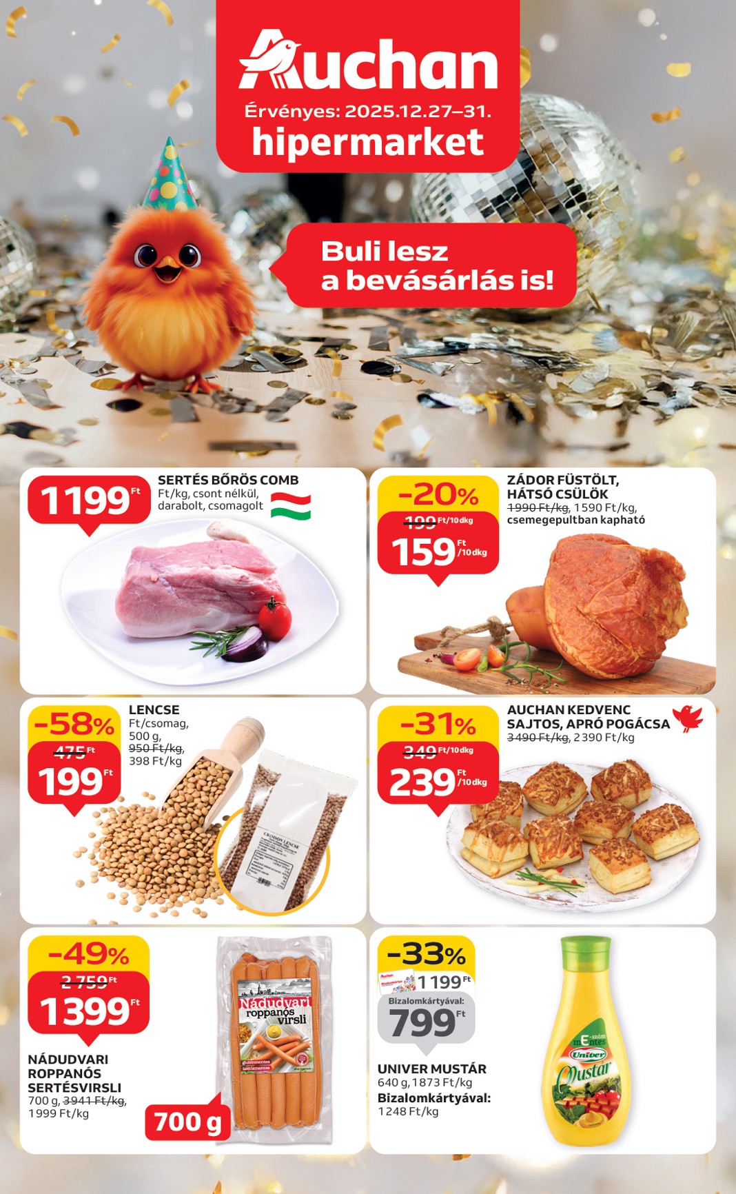 Auchan Hipermarket akciós újság, érvényes 12.27. - 12.31.