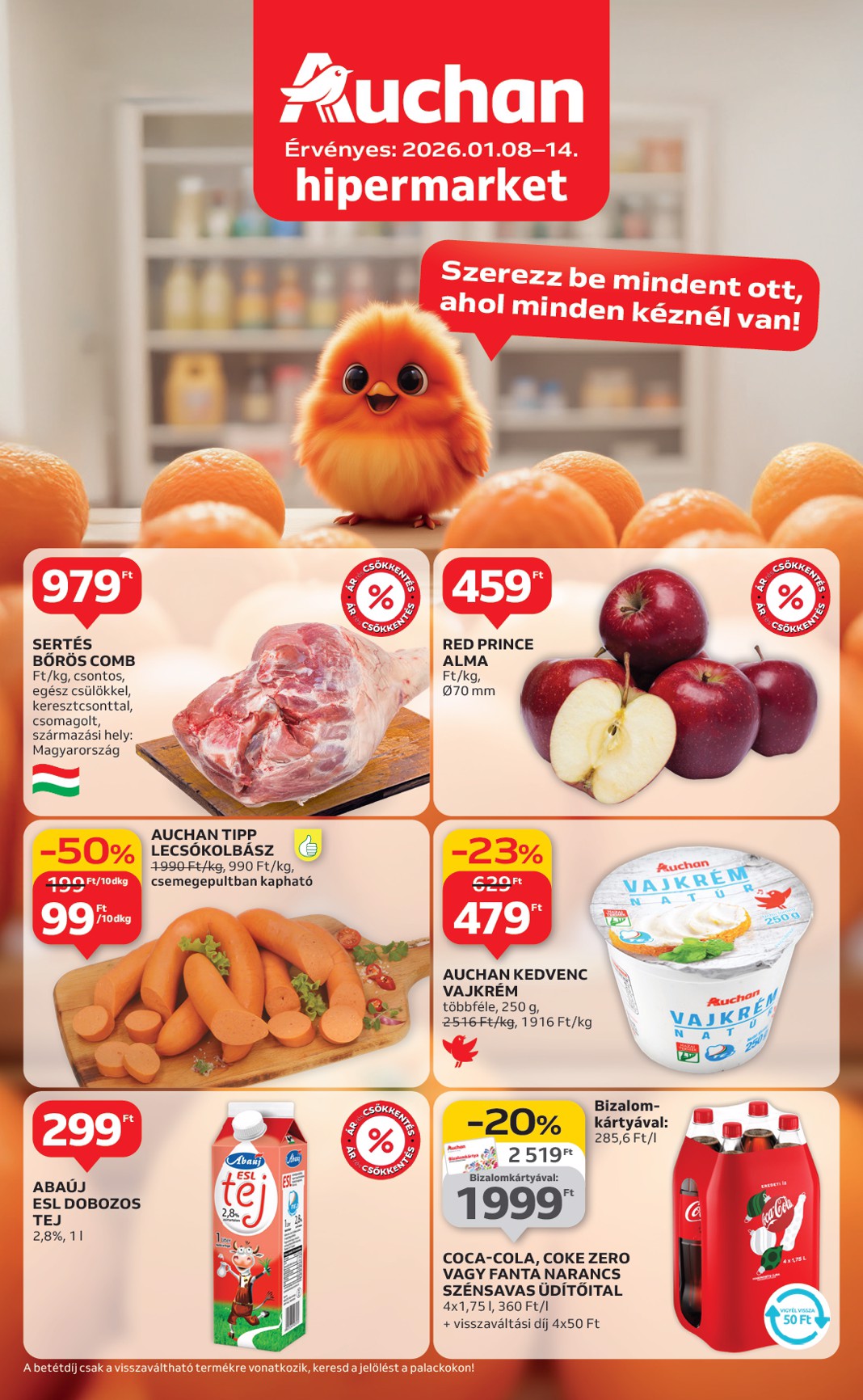 Auchan Hipermarket akciós újság, érvényes 01.08. - 01.14.