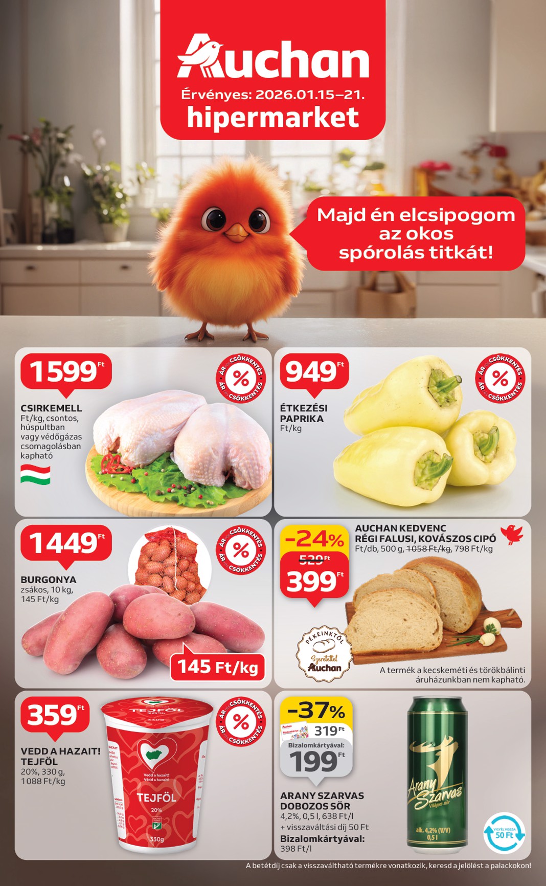 Auchan Hipermarket akciós újság, érvényes 01.15. - 01.21.