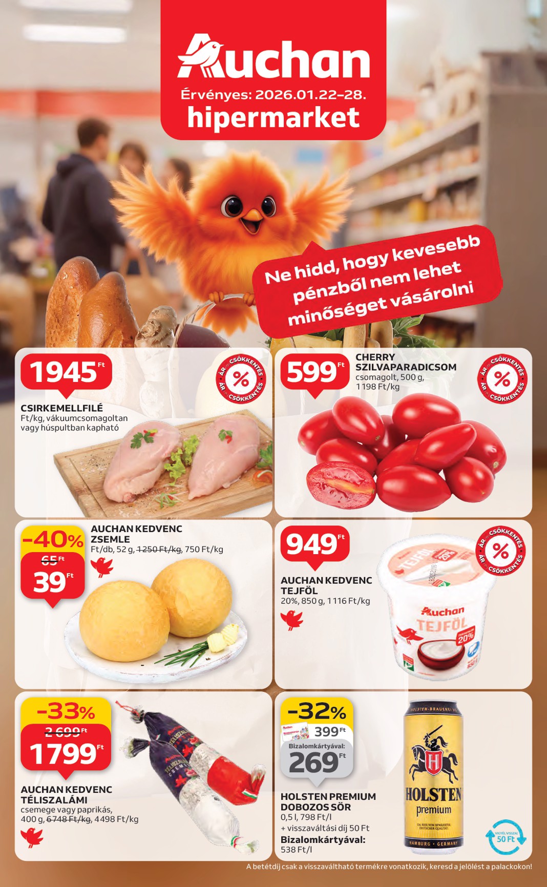 Auchan Hipermarket akciós újság, érvényes 01.22. - 01.28.