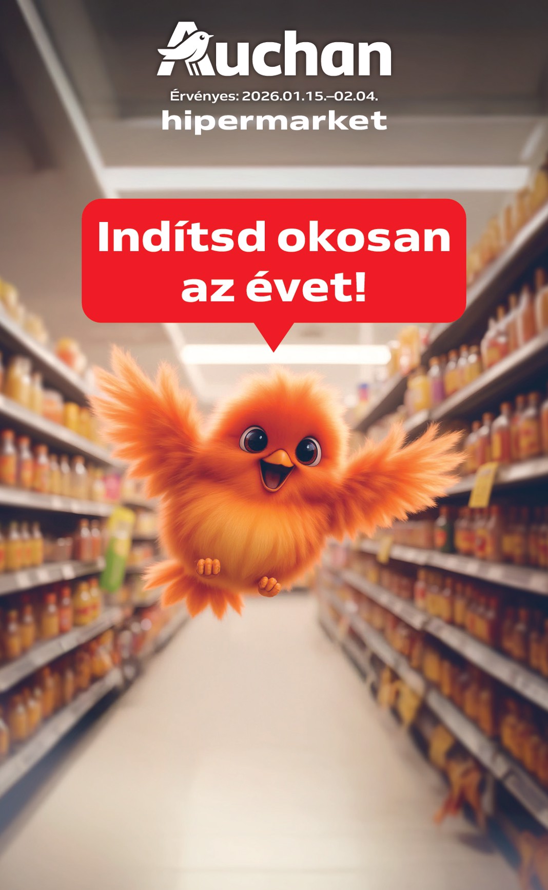 Auchan - Indítsd okosan az évet - Hipermarket ajánlatiank akciós újság, érvényes 01.15. - 02.04.