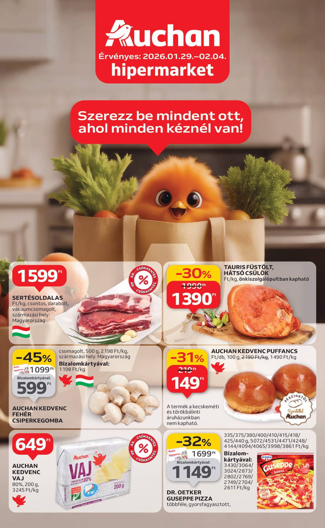 Auchan Hipermarket akciós újság, érvényes 01.29. - 02.04.