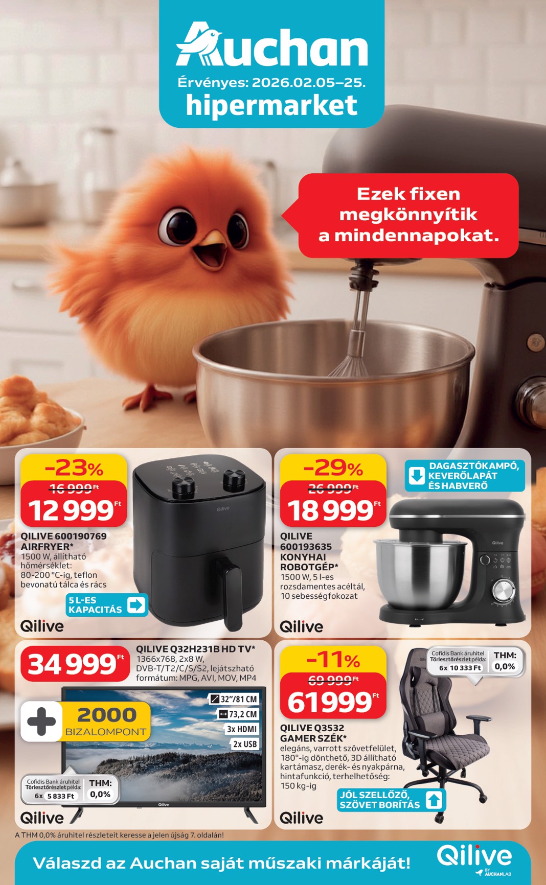 Auchan Hipermarket - Qilive ajánlataink akciós újság, érvényes 2026.02.05. - 2026.02.25.
