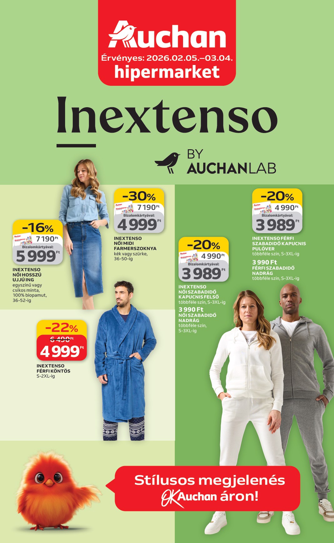 Auchan Hipermarket - Textil ajánlataink akciós újság, érvényes 2026.02.05. - 2026.03.04.