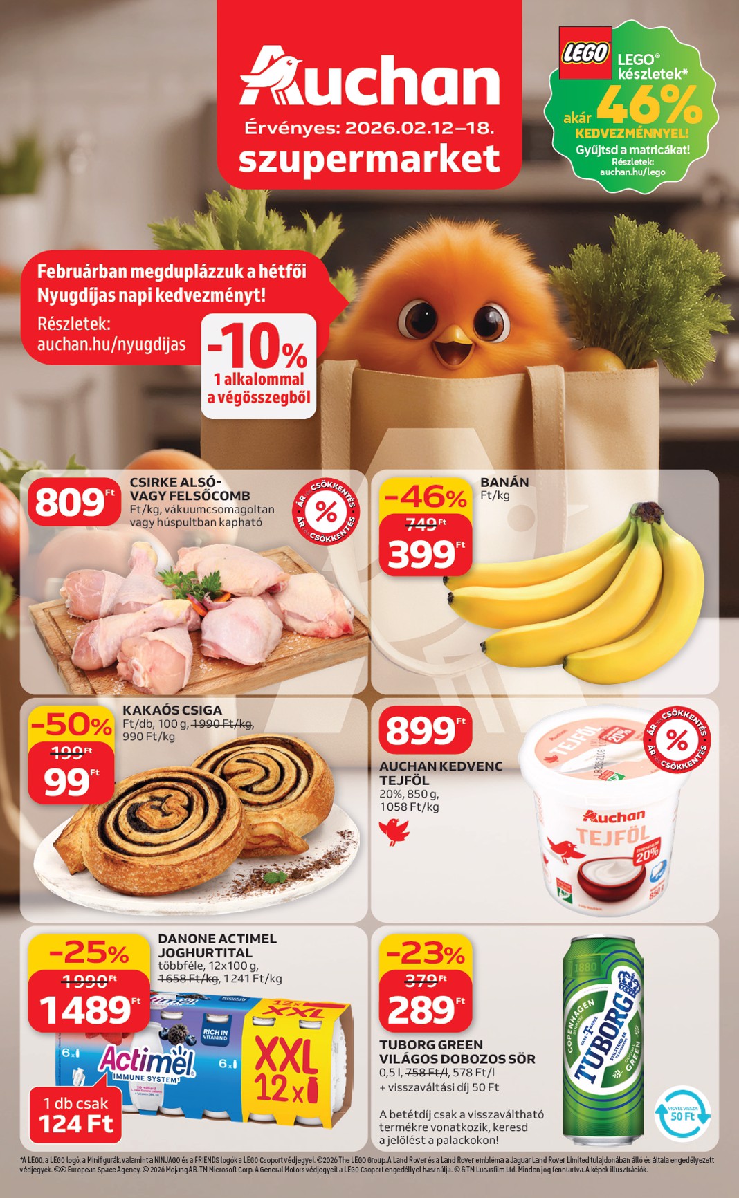 Auchan szupermarket akciós újság, érvényes 2026.02.12. - 2026.02.18.