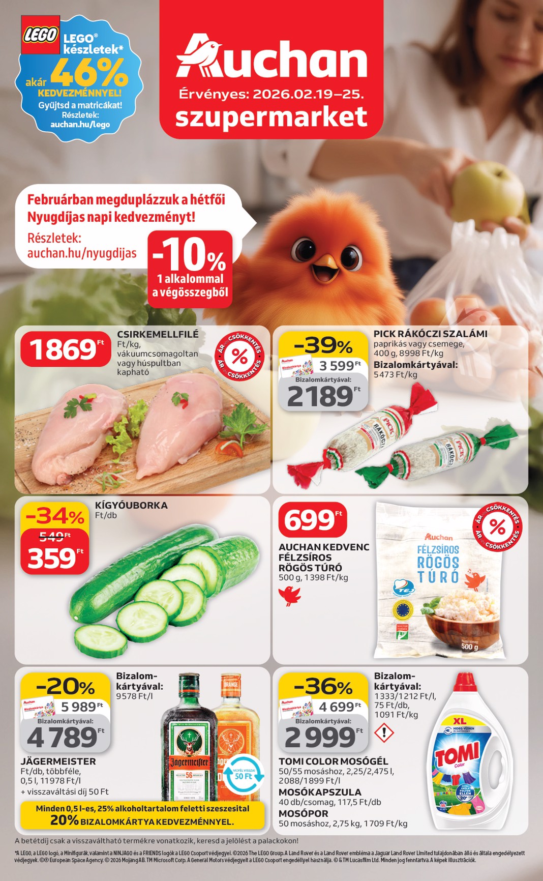 Auchan szupermarket akciós újság, érvényes 2026.02.19. - 2026.02.25.