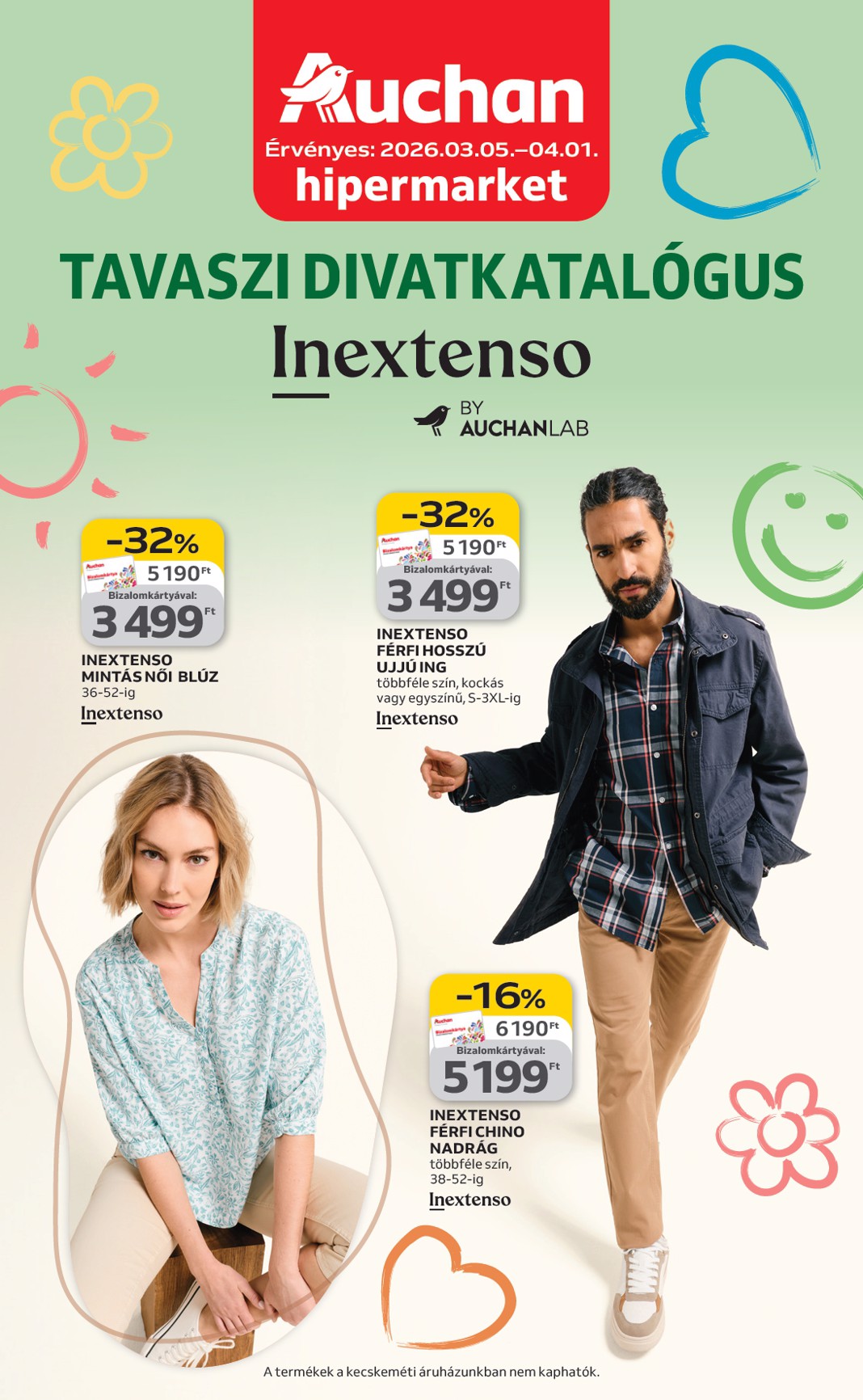 Auchan Hipermarket - Tavaszi textil ajánlataink akciós újság, érvényes 2026.03.05. - 2026.04.01.