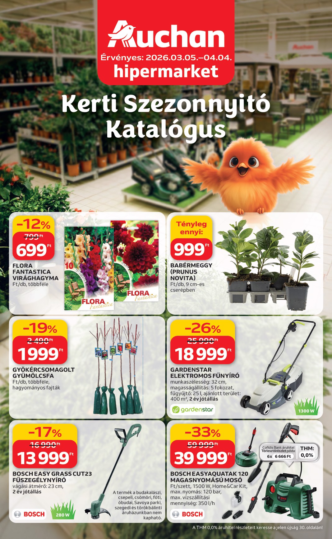 Auchan Hipermarket - Ki a szabadba akciós újság, érvényes 2026.03.05. - 2026.04.04.