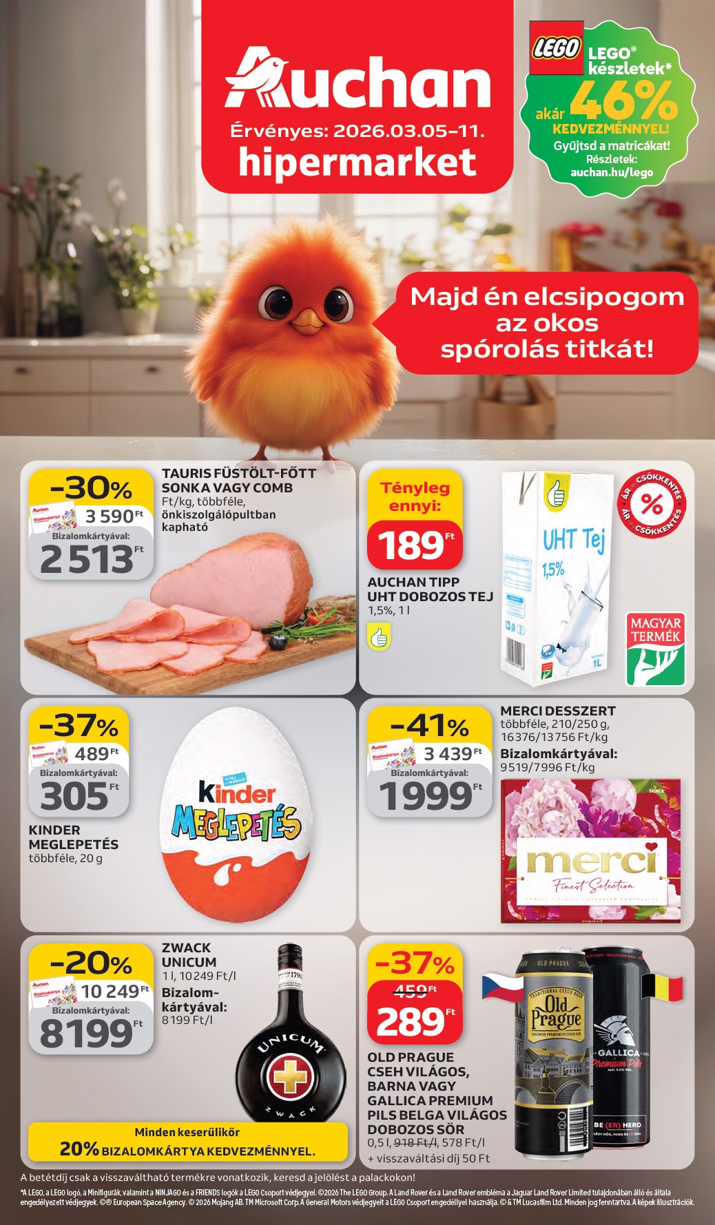 Auchan Hipermarket akciós újság, érvényes 2026.03.05. - 2026.03.11.