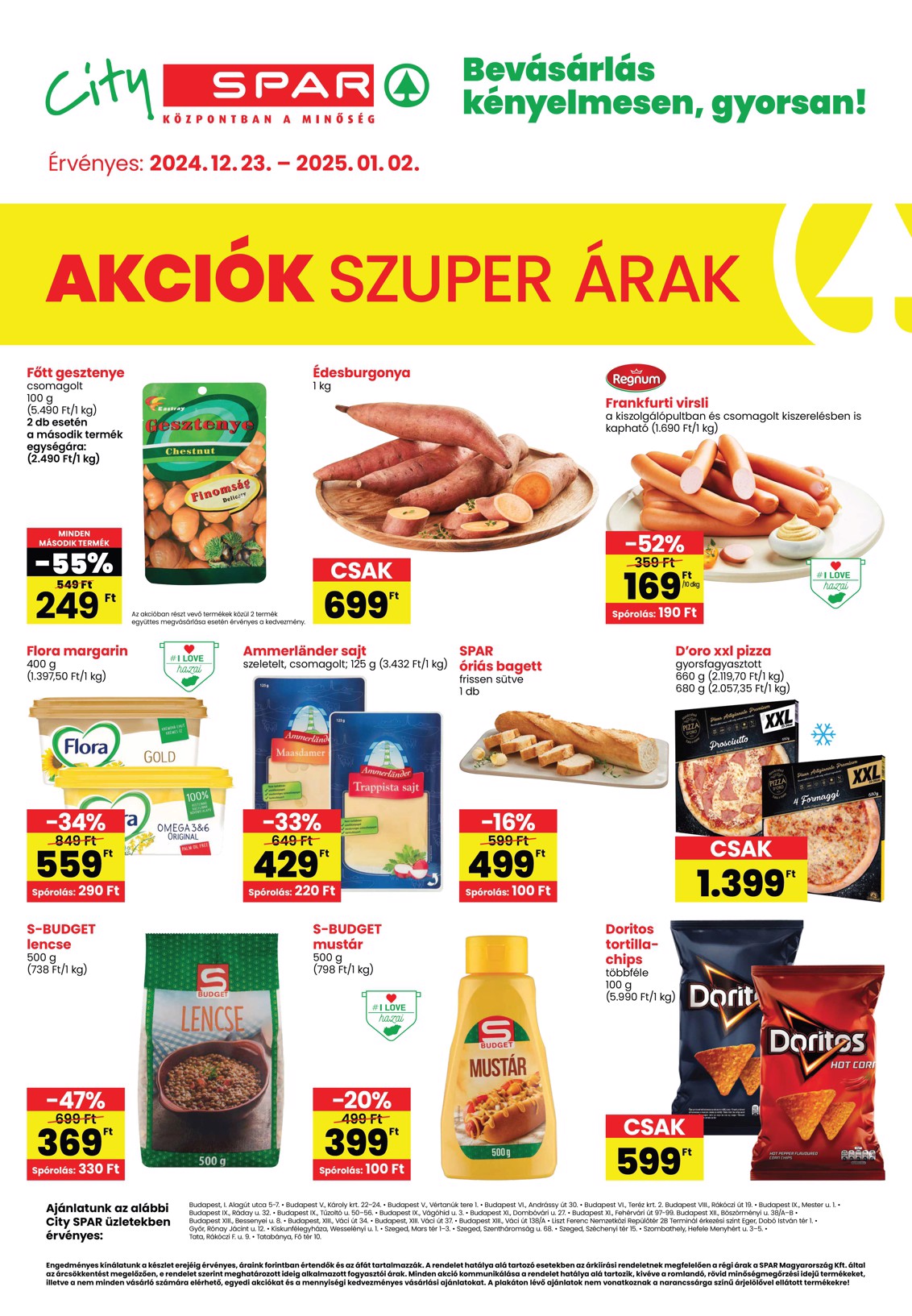 City SPAR akciós újság, érvényes 12.23. - 01.02.