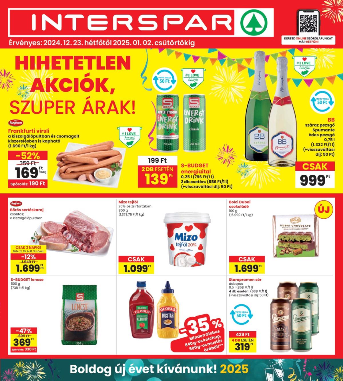 INTERSPAR akciós újság, érvényes 12.23. - 01.02.