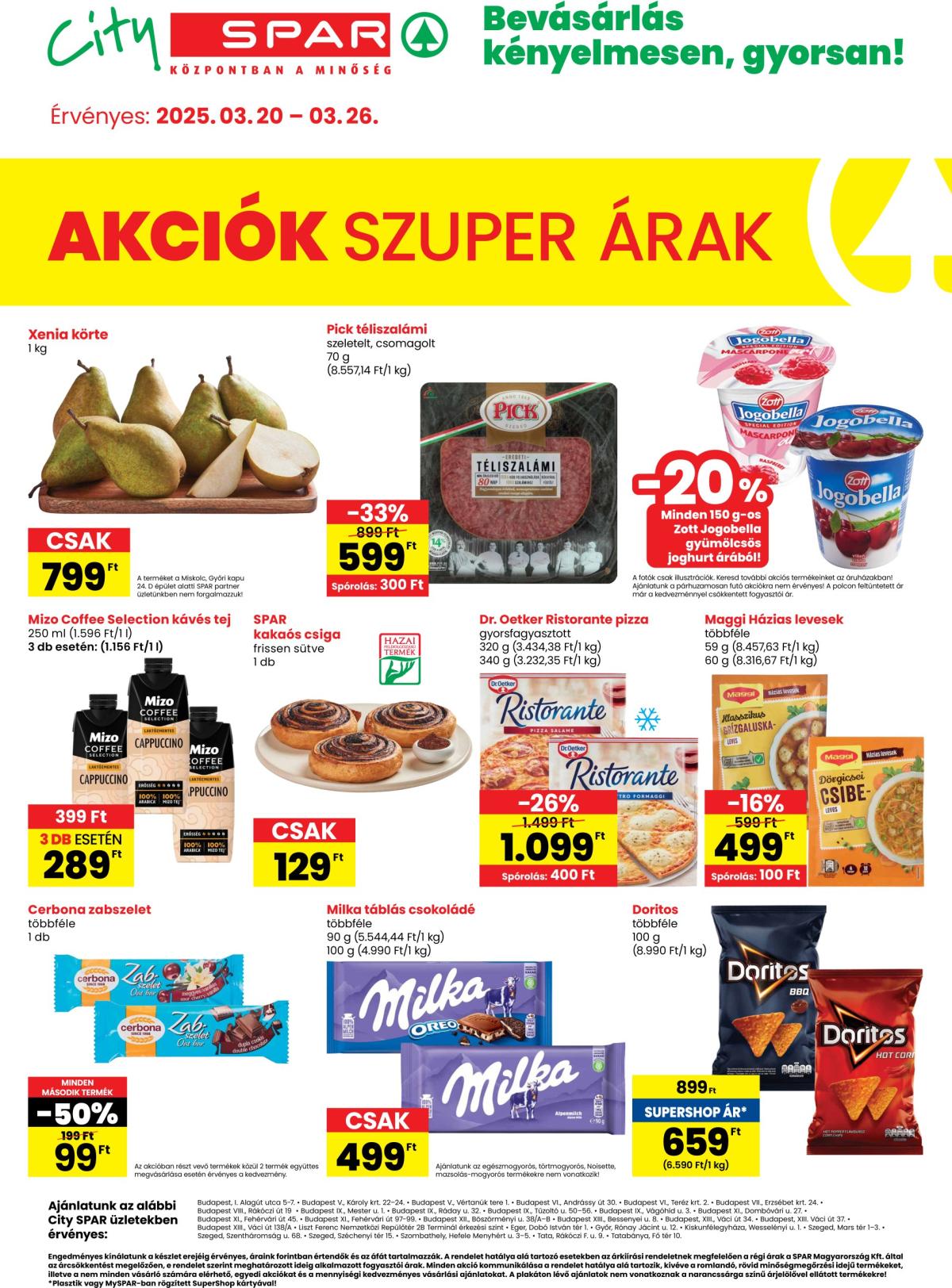 City SPAR akciós újság, érvényes 03.20. - 03.26.