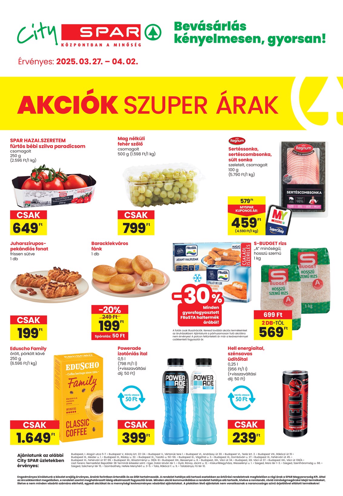 City SPAR akciós újság, érvényes 03.27. - 04.02.