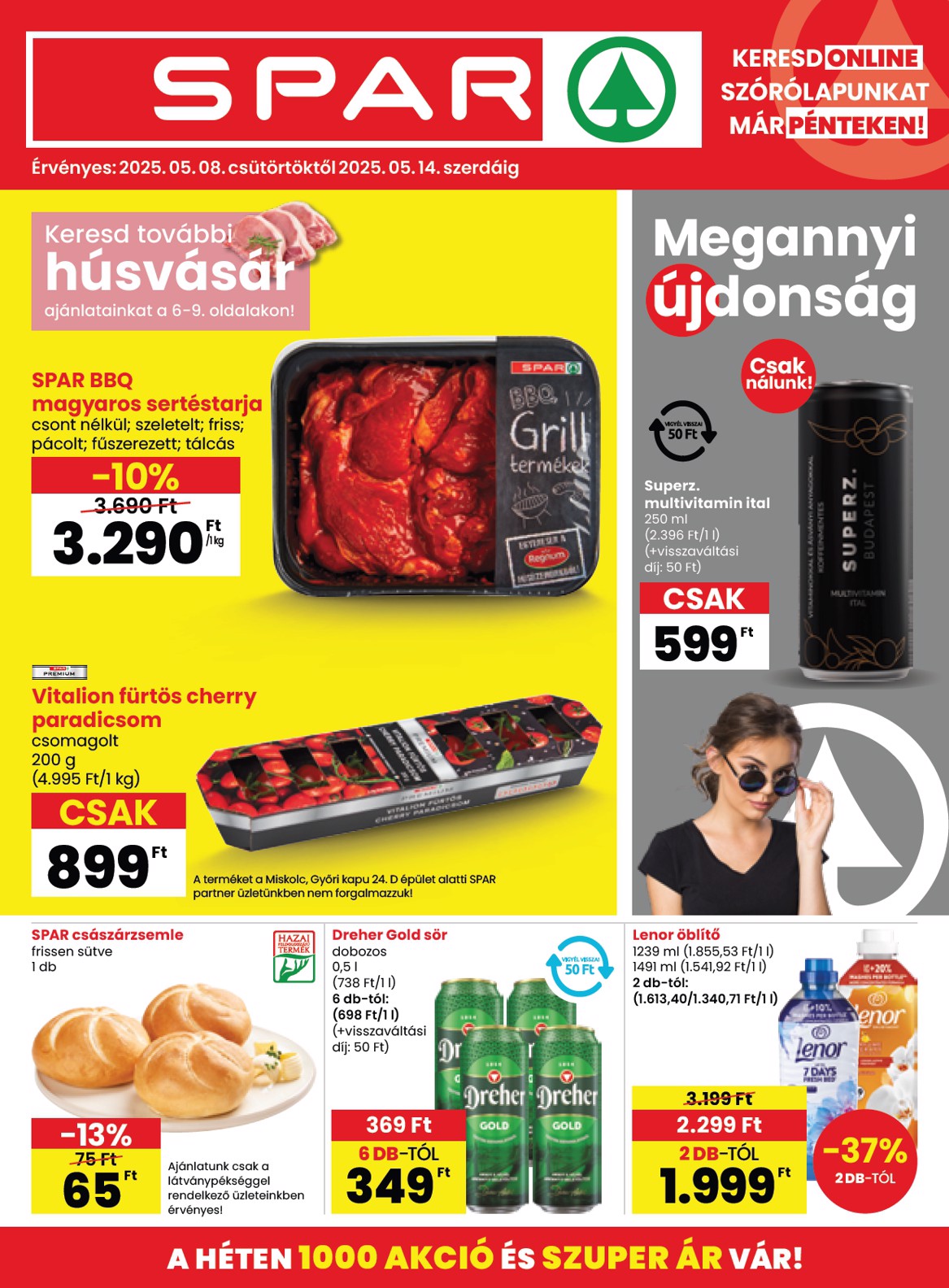 SPAR akciós újság, érvényes 05.08. - 05.14.