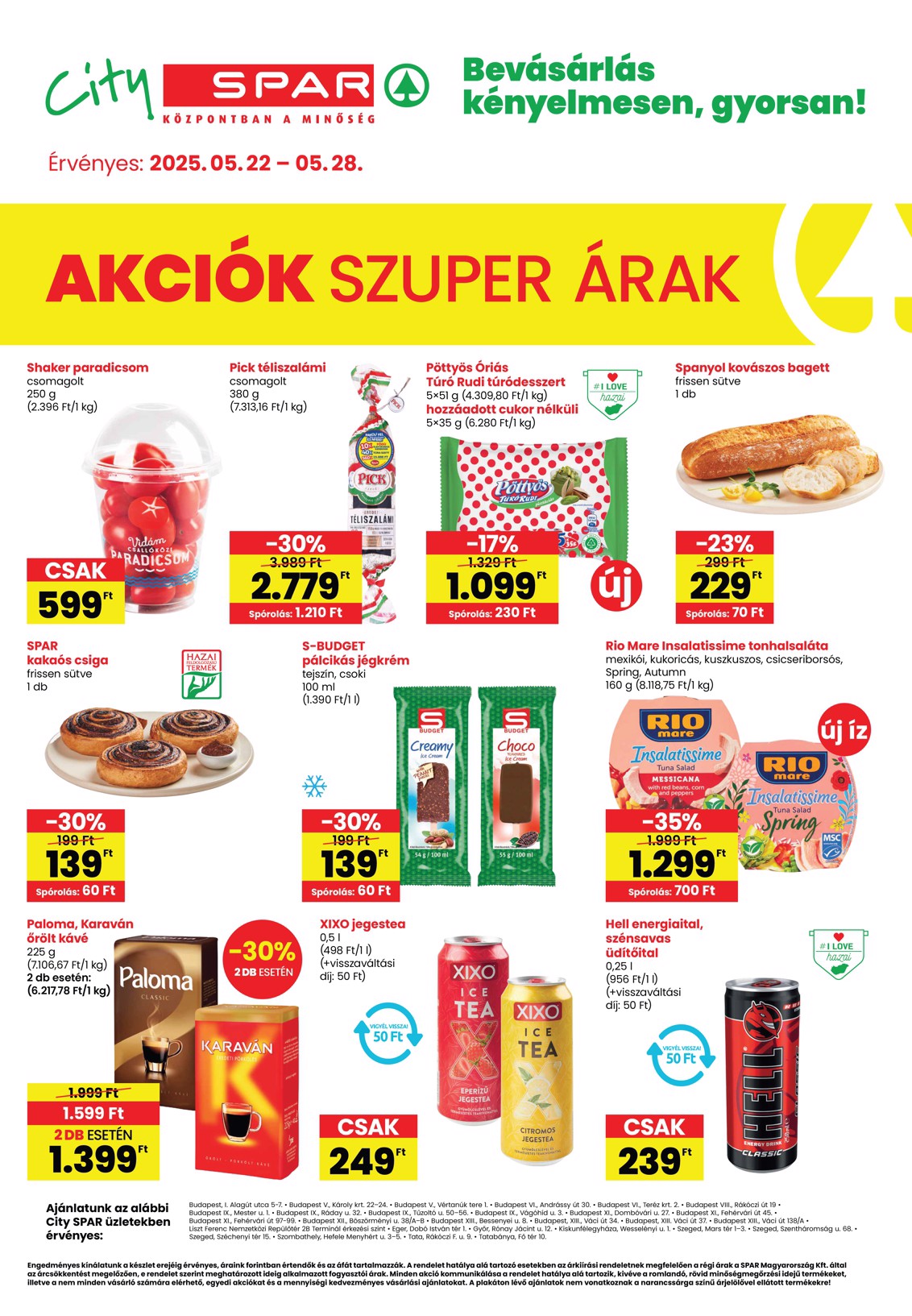 City SPAR akciós újság, érvényes 05.22. - 05.28.