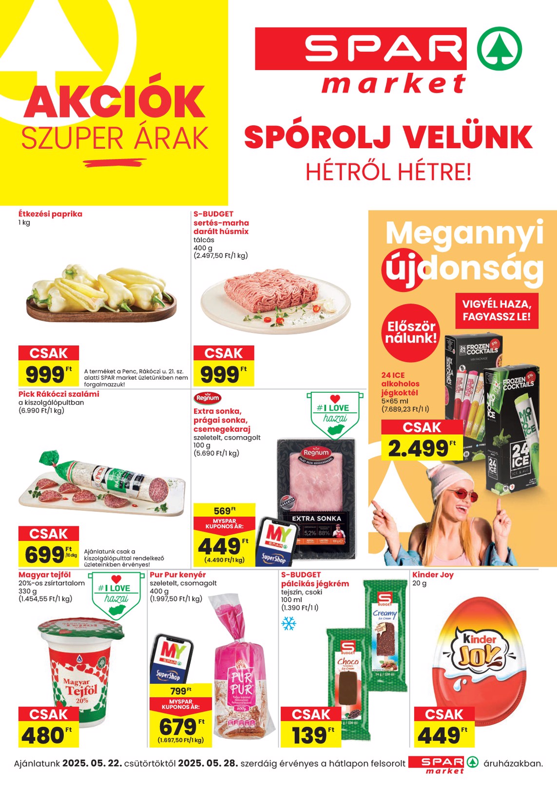 SPAR - Market akciós újság, érvényes 05.22. - 05.28.