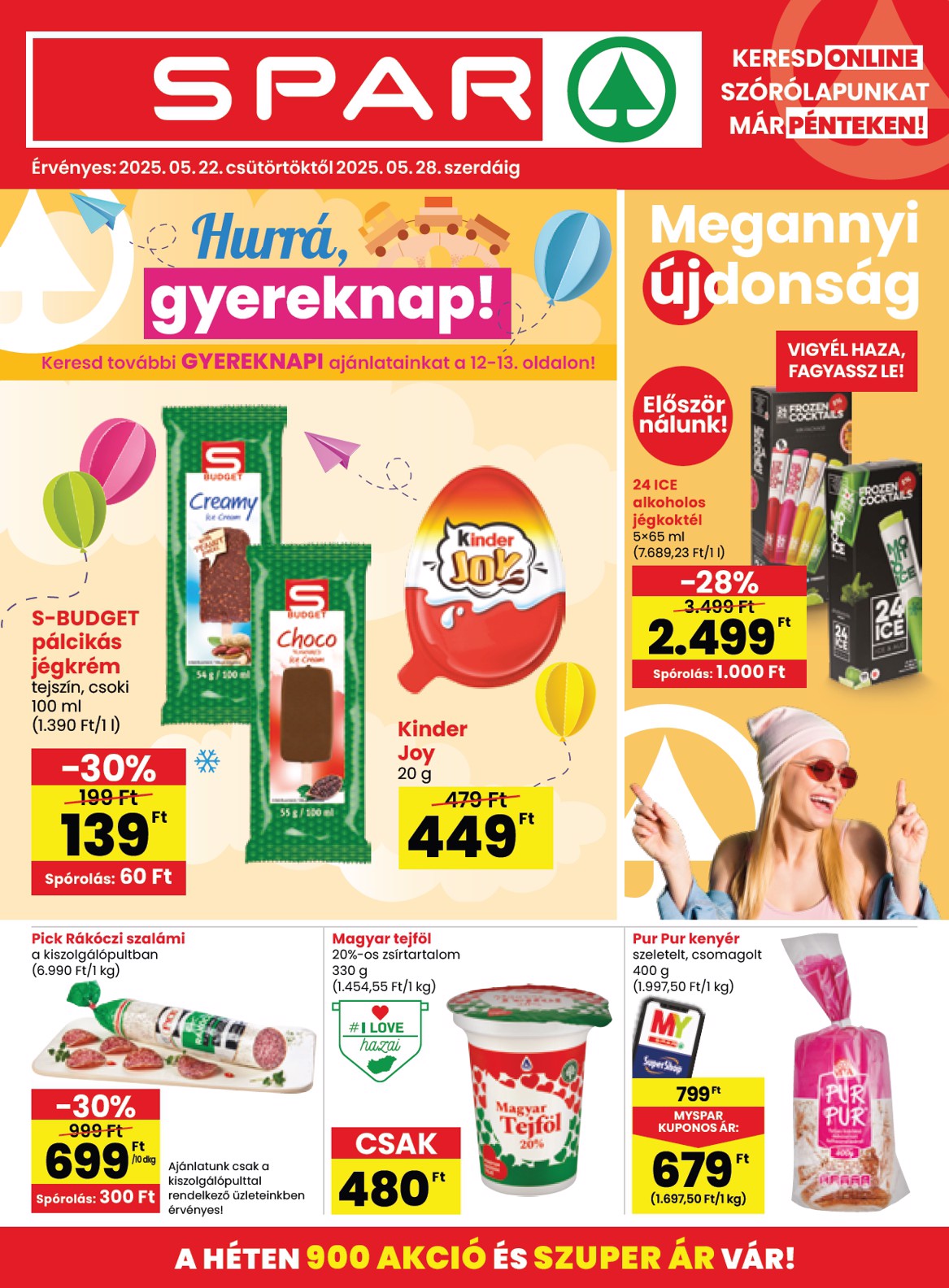 SPAR akciós újság, érvényes 05.22. - 05.28.