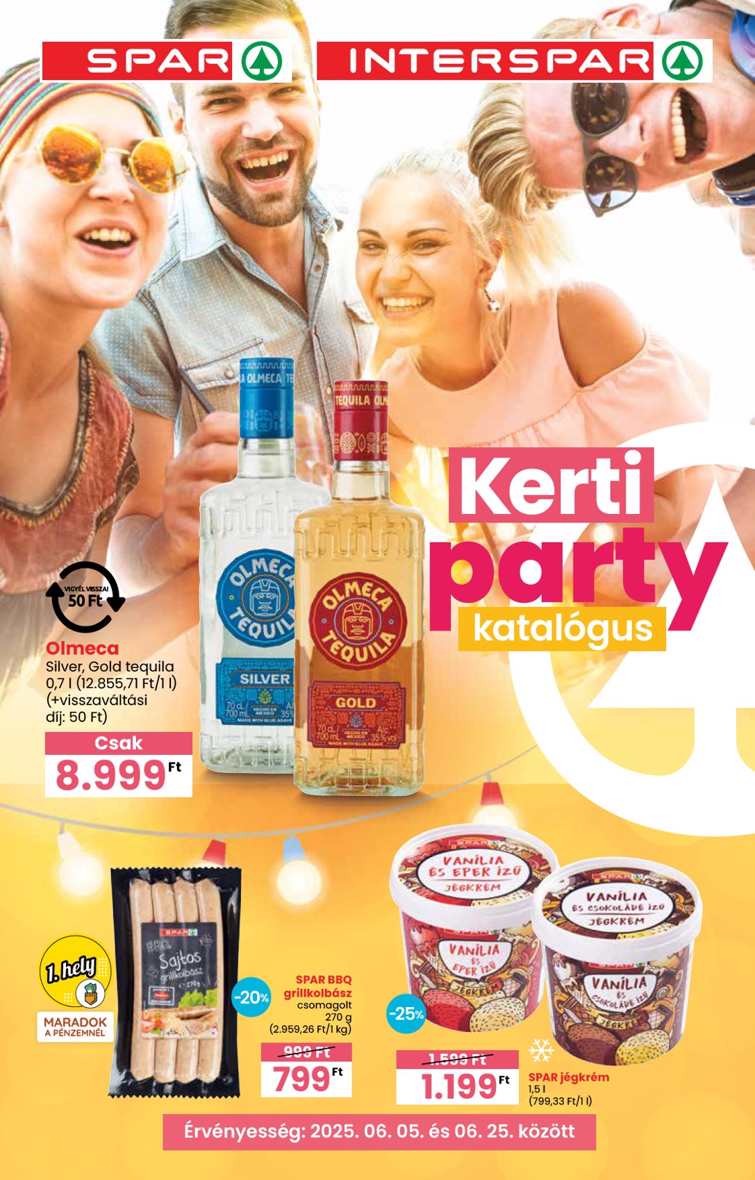 SPAR - Kerti party akciós újság, érvényes 06.06. - 06.25.