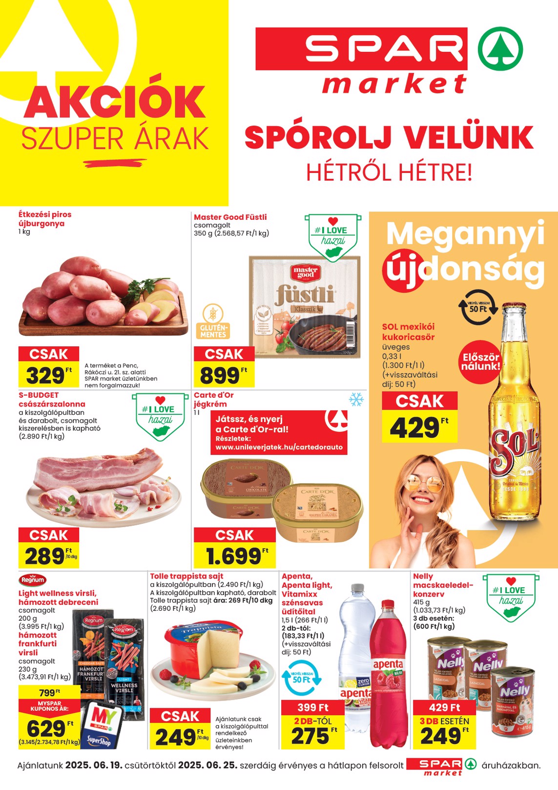 SPAR - Market akciós újság, érvényes 06.19. - 06.25.