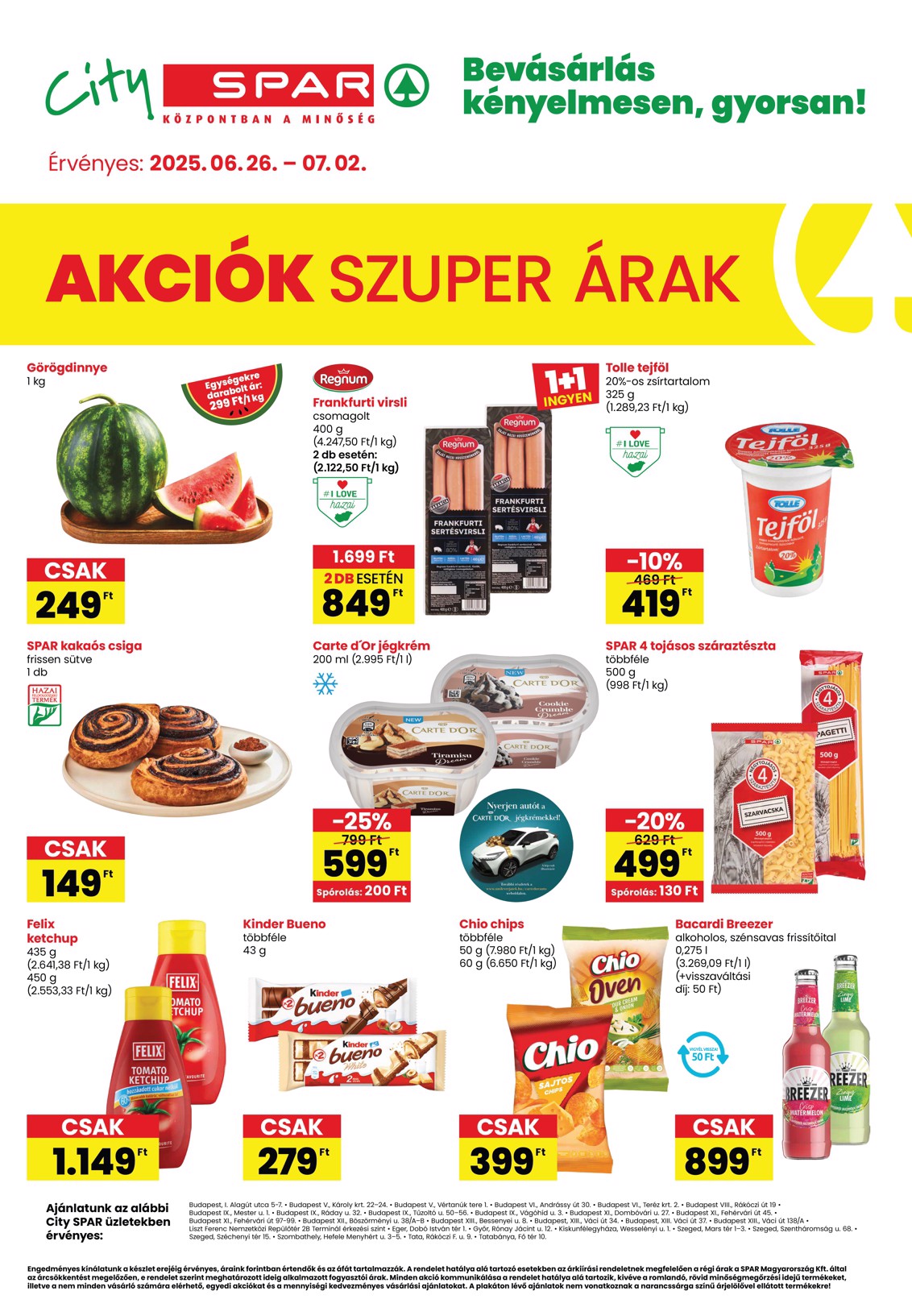 City SPAR akciós újság, érvényes 06.26. - 07.02.