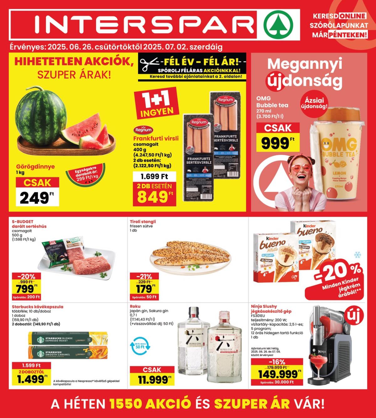 INTERSPAR akciós újság, érvényes 06.26. - 07.02.