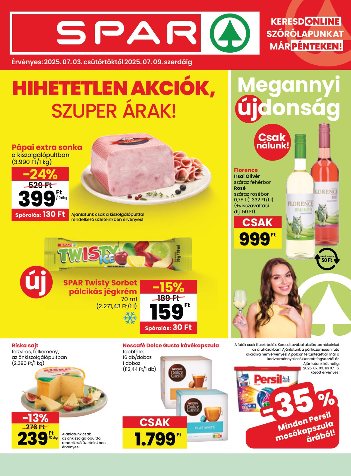 SPAR akciós újság, érvényes 07.03. - 07.09.