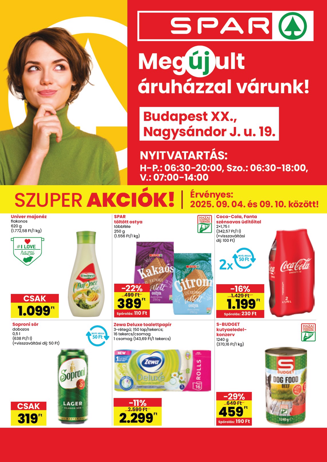 SPAR - Nagysándor üzlet megújulás akciós újság, érvényes 09.04. - 09.10.