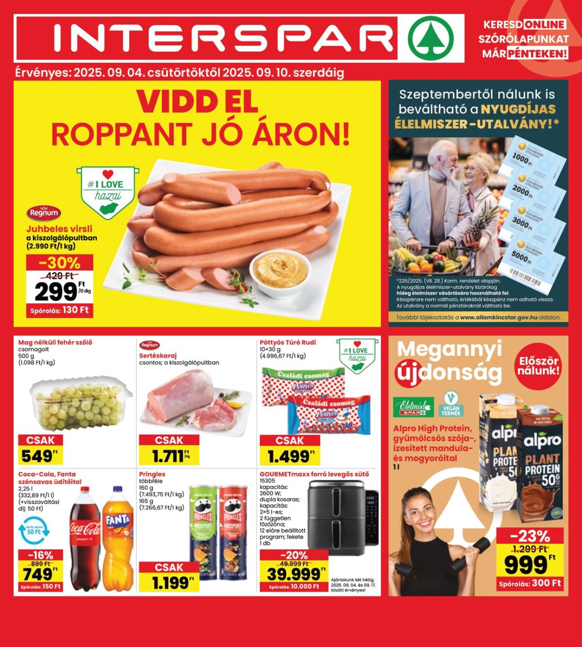 INTERSPAR akciós újság, érvényes 09.04. - 09.10.