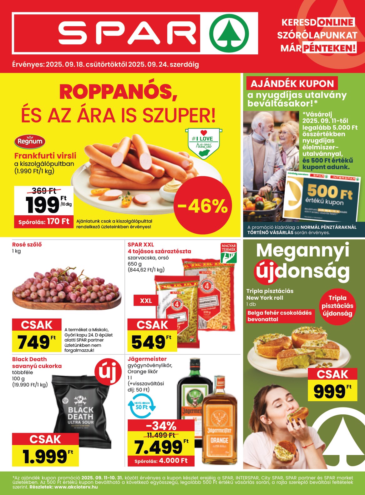 SPAR akciós újság, érvényes 09.18. - 09.24.